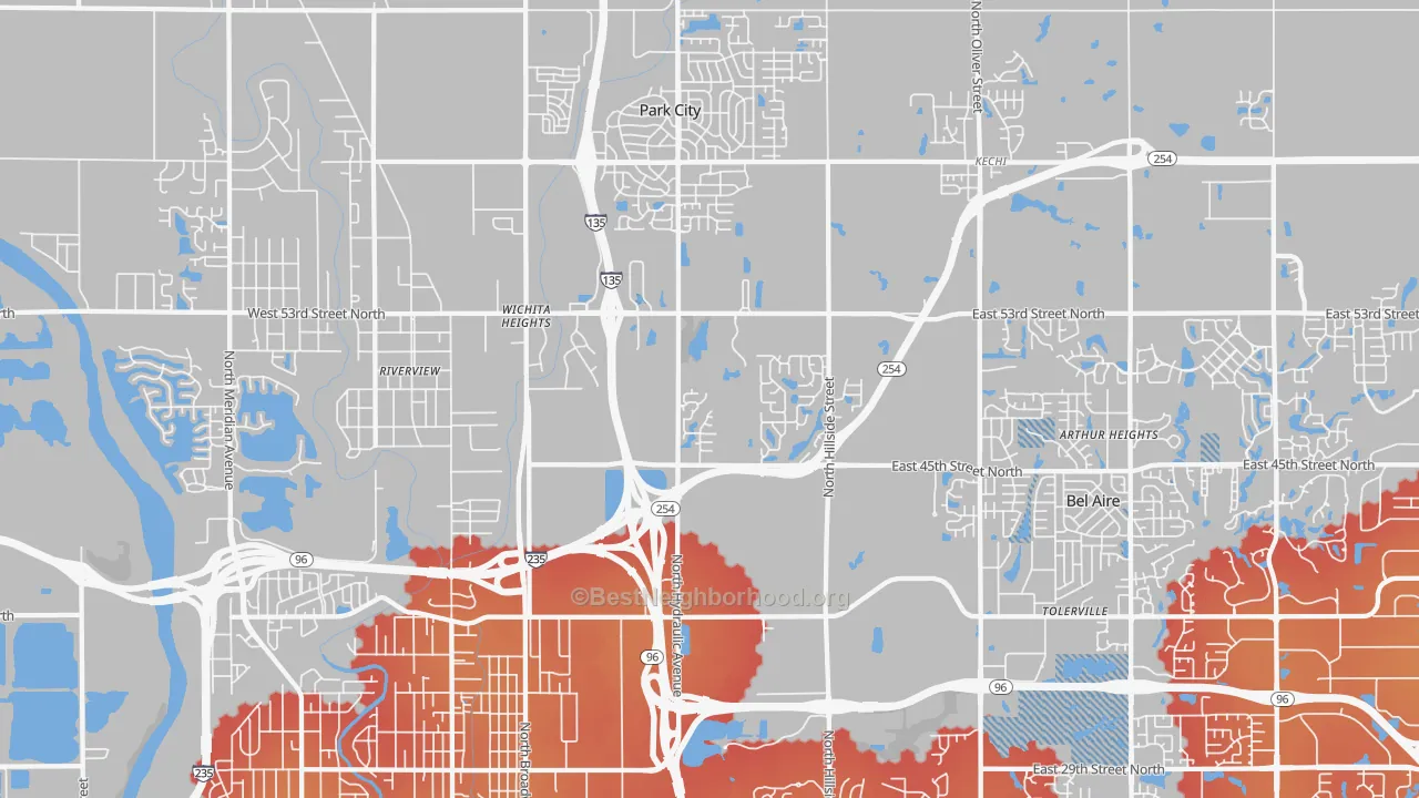 Transit Grade map of 67219, KS