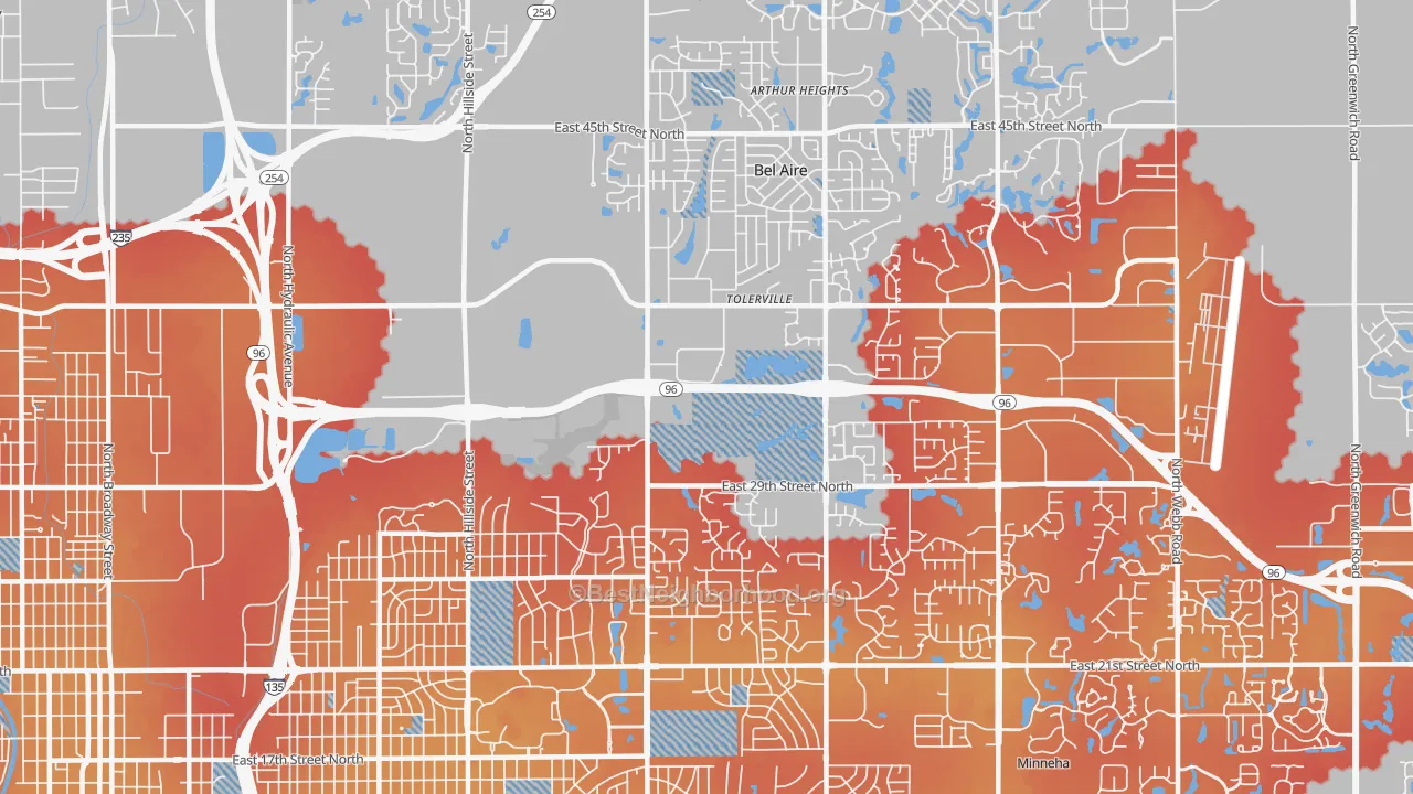 Transit Grade map of 67220, KS