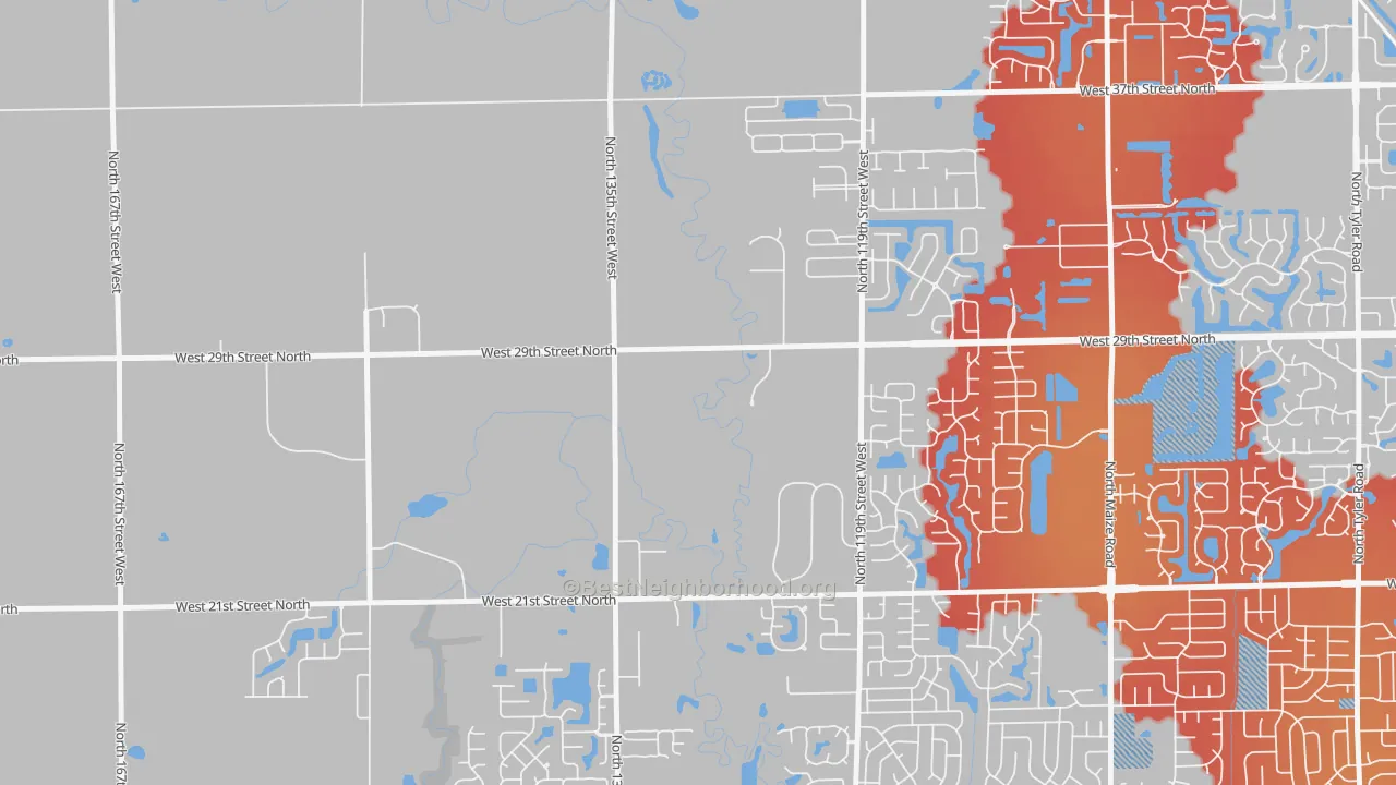 Transit Grade map of 67223, KS