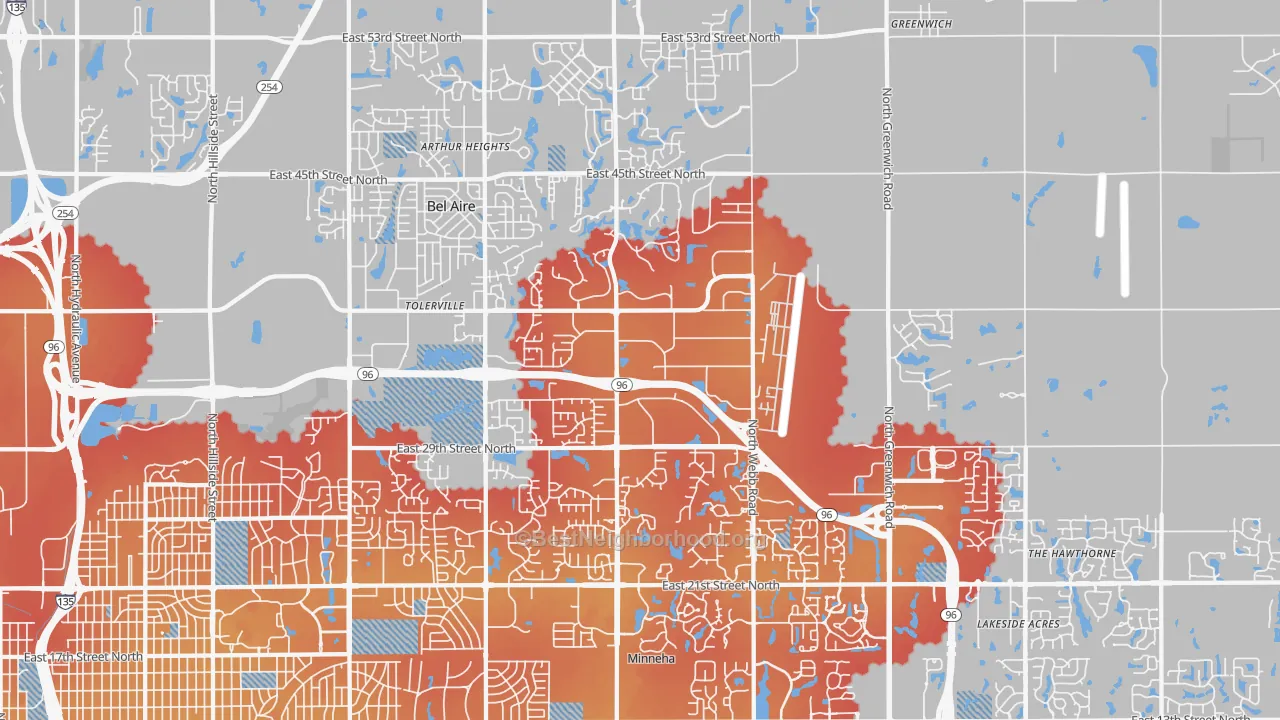 Transit Grade map of 67226, KS