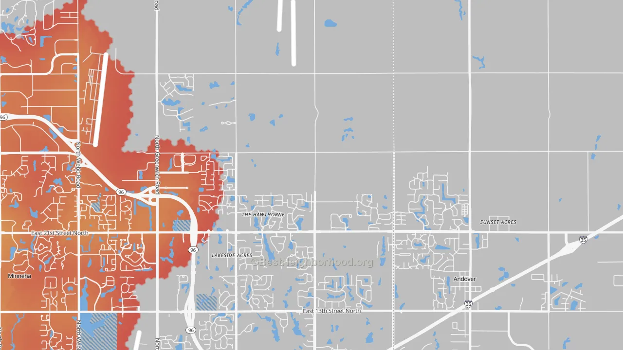 Transit Grade map of 67228, KS