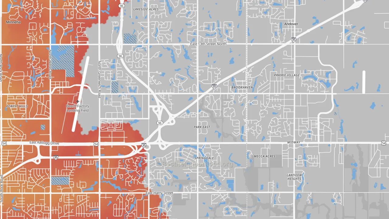 Transit Grade map of 67230, KS