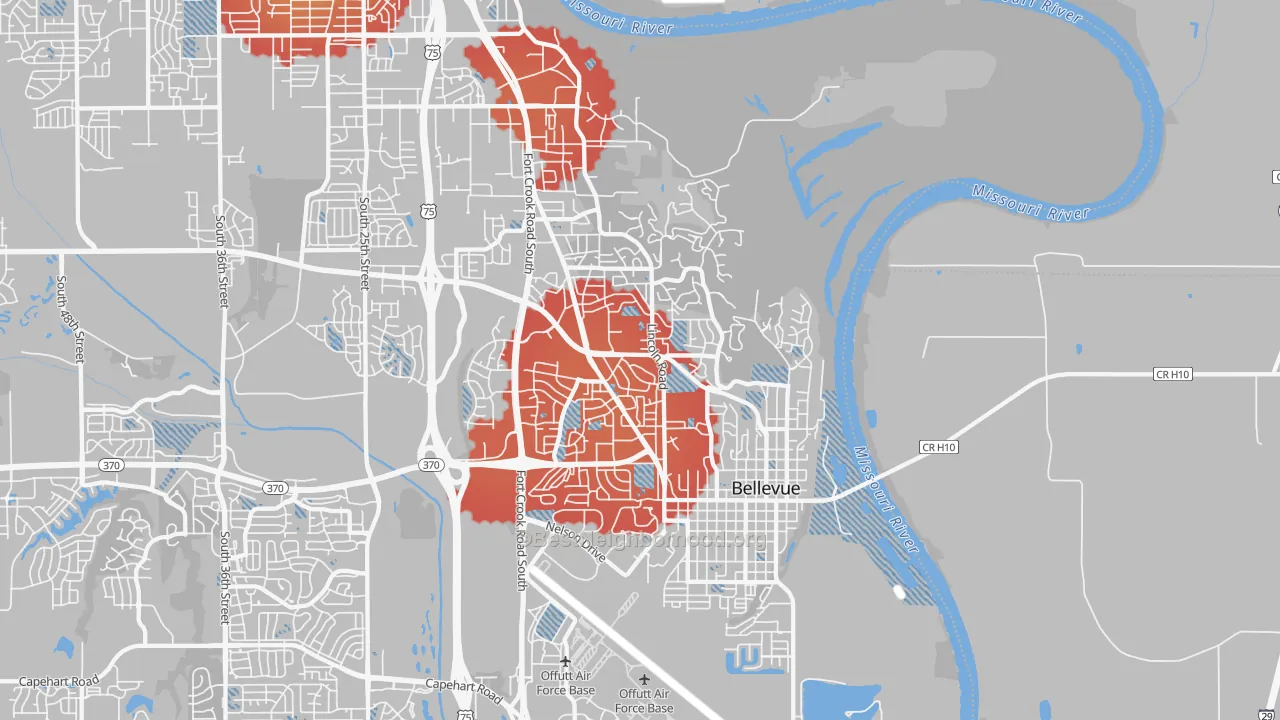 Transit Grade map of 68005, NE