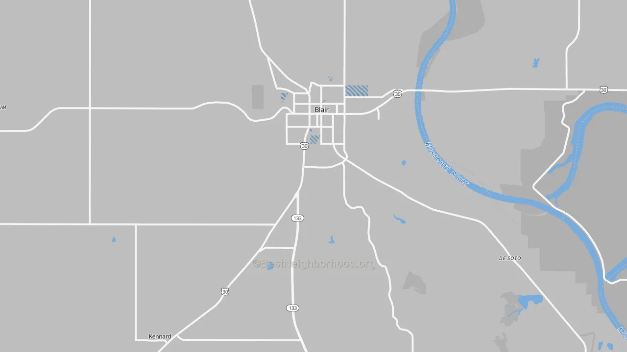 Transit Grade map of 68008, NE