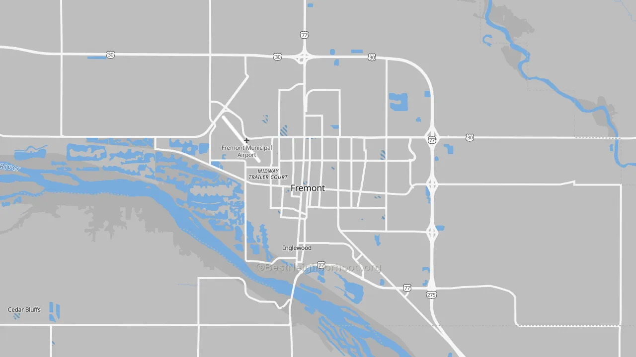 Transit Grade map of 68025, NE