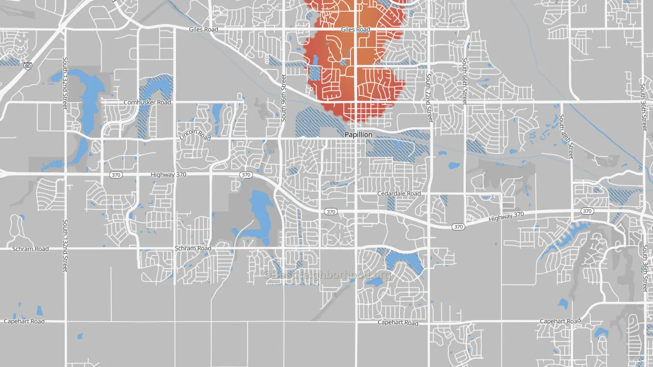 Transit Grade map of 68046, NE