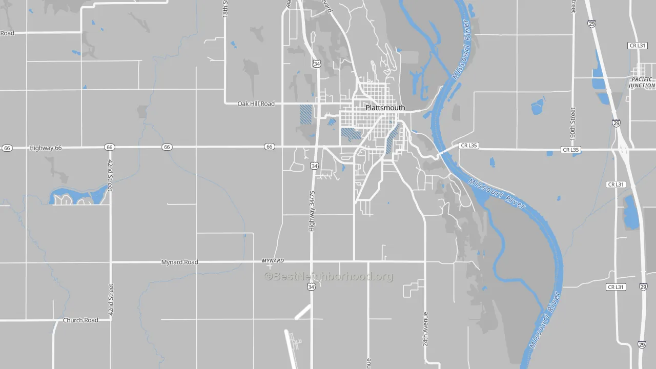Transit Grade map of 68048, NE