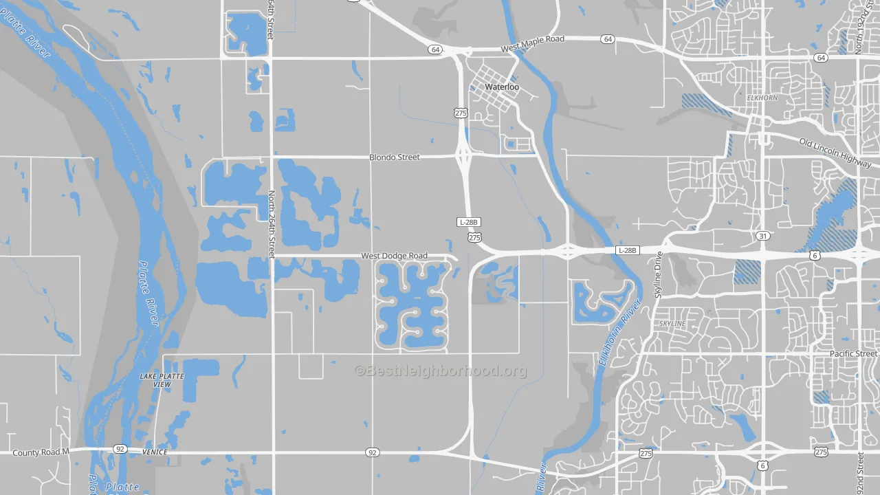 Transit Grade map of 68069, NE