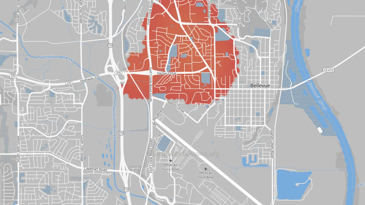 Transit Grade map of 68113, NE