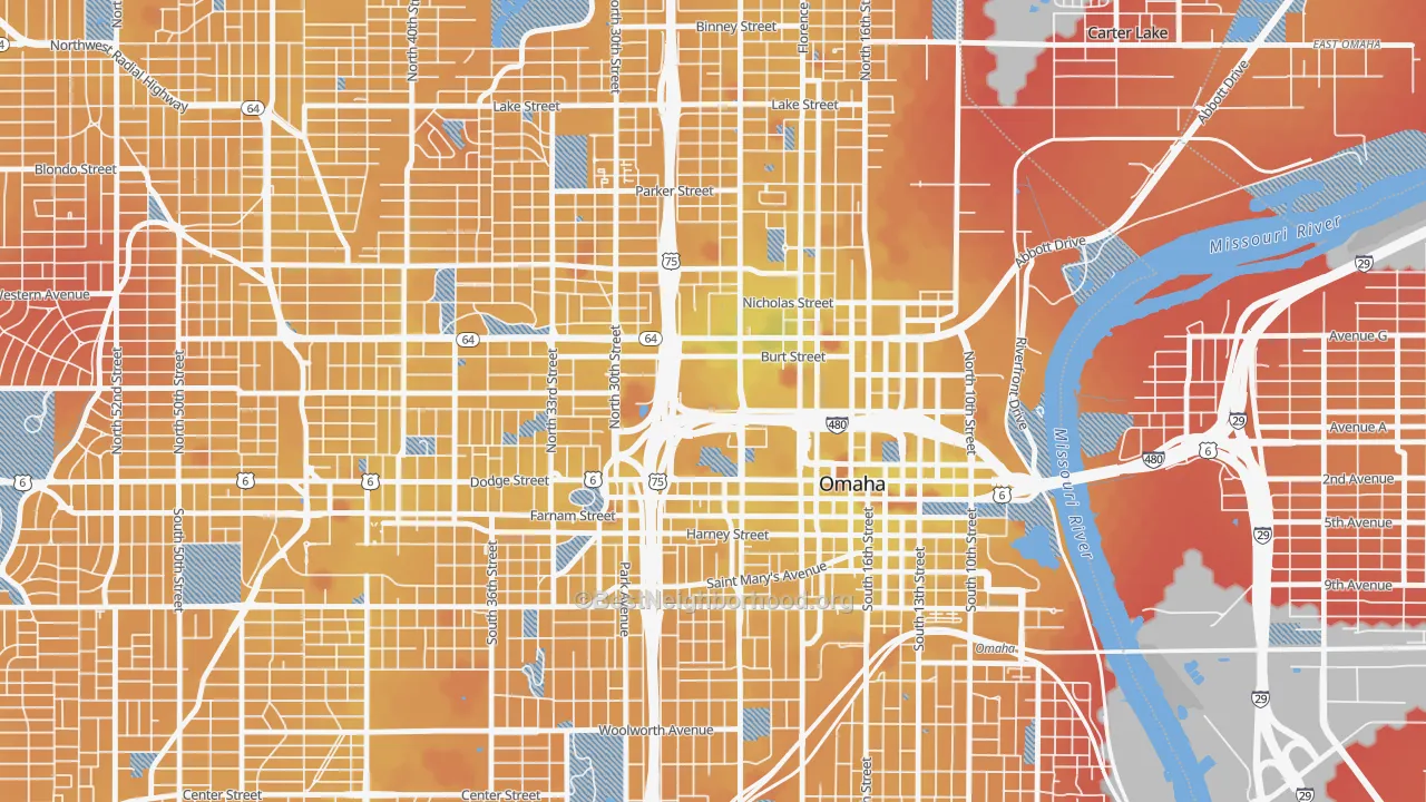 Transit Grade map of 68178, NE