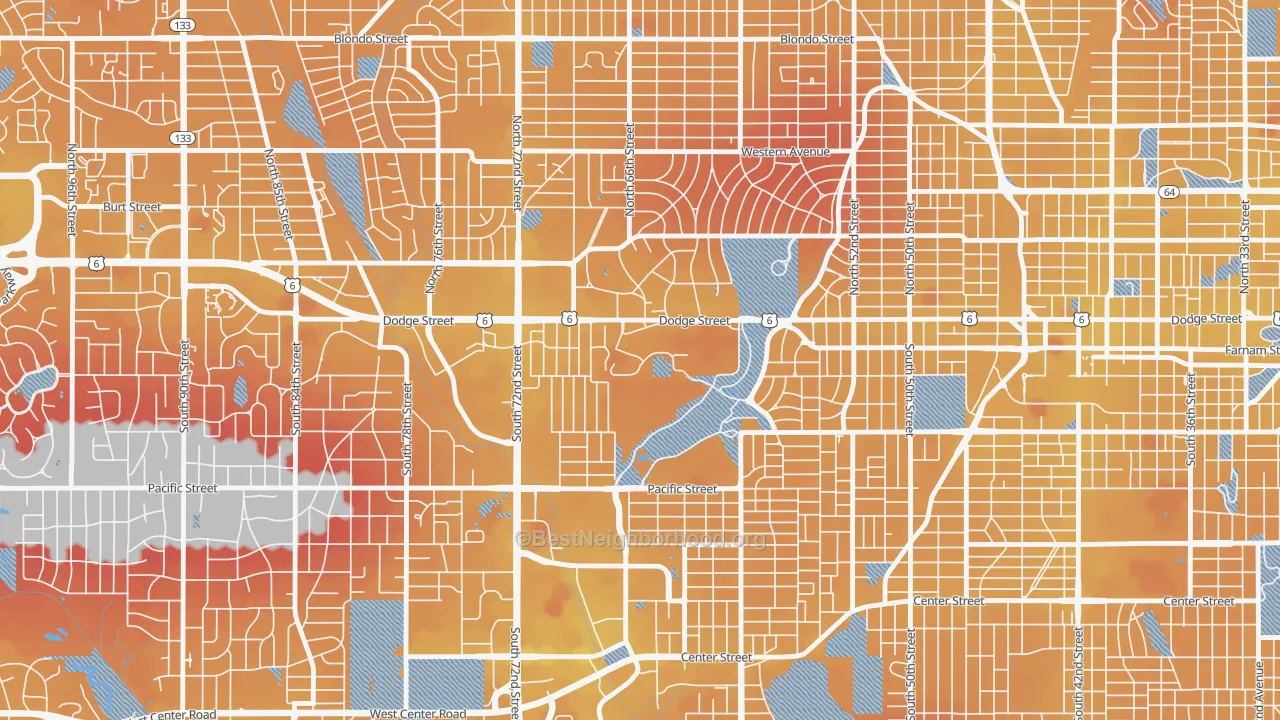Transit Grade map of 68182, NE