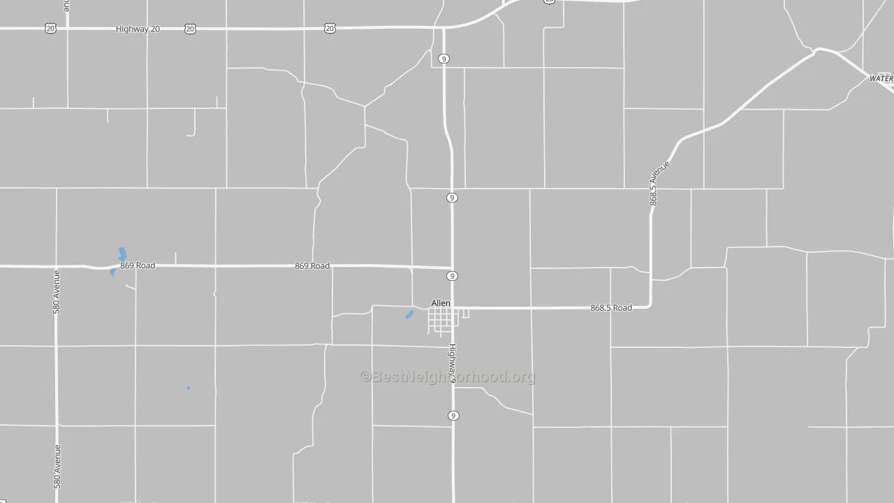 Transit Grade map of 68710, NE