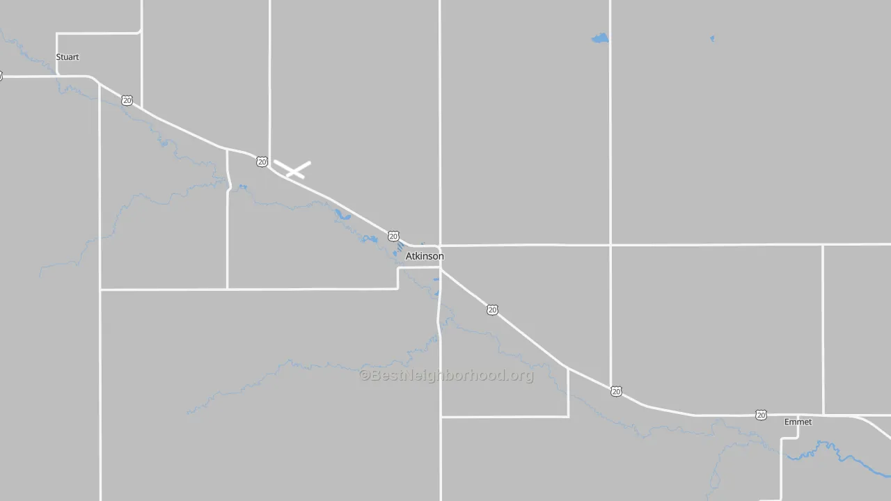 Transit Grade map of 68713, NE
