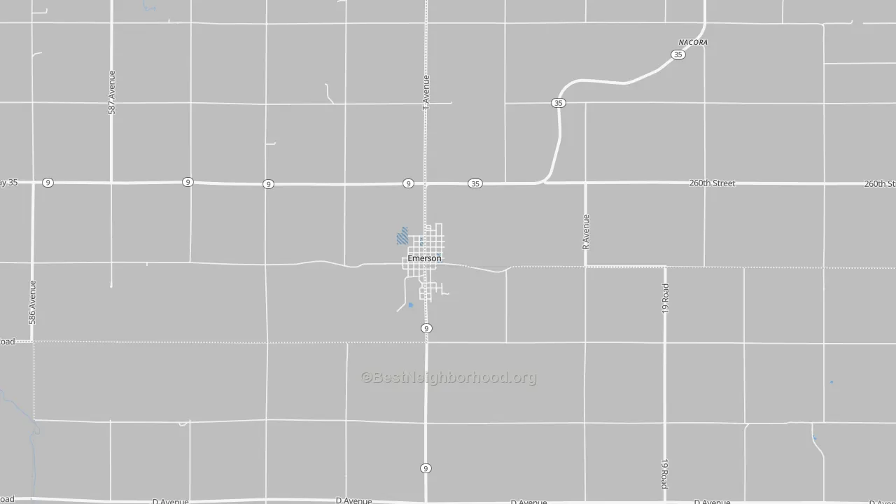 Transit Grade map of 68733, NE
