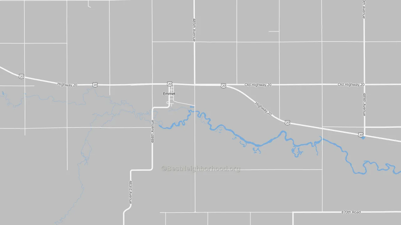 Transit Grade map of 68734, NE