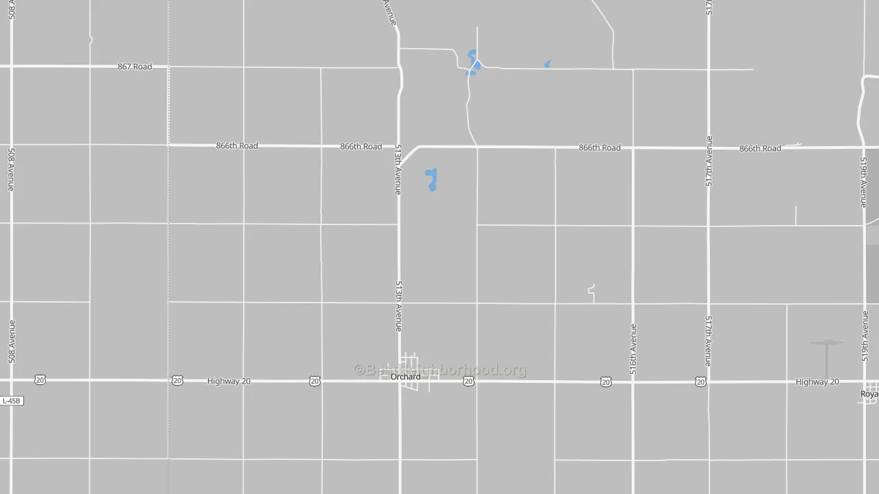 Transit Grade map of 68764, NE