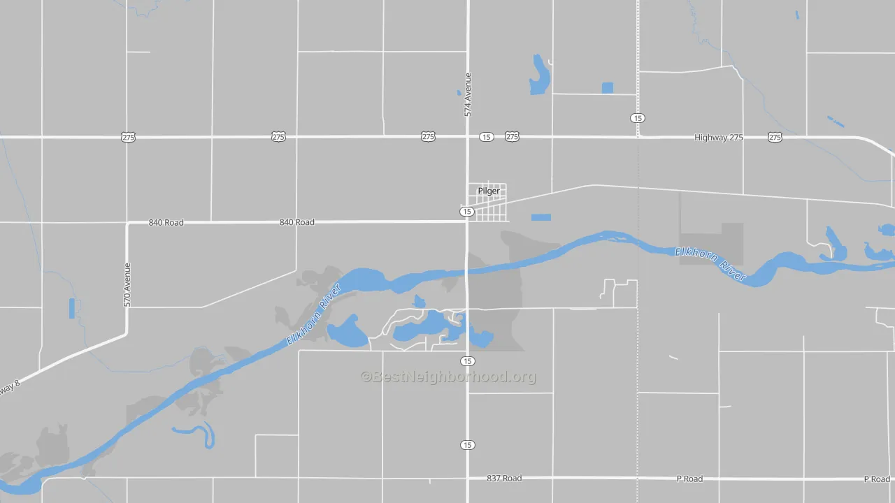 Transit Grade map of 68768, NE