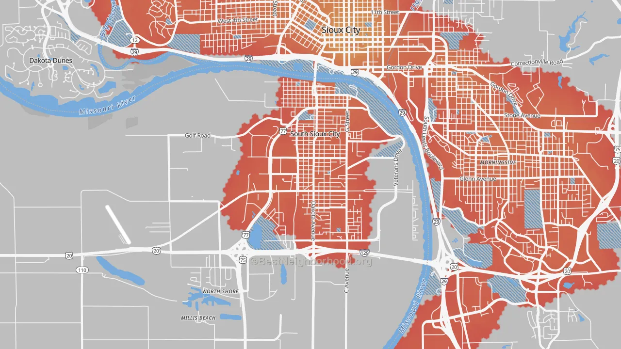 Transit Grade map of 68776, NE