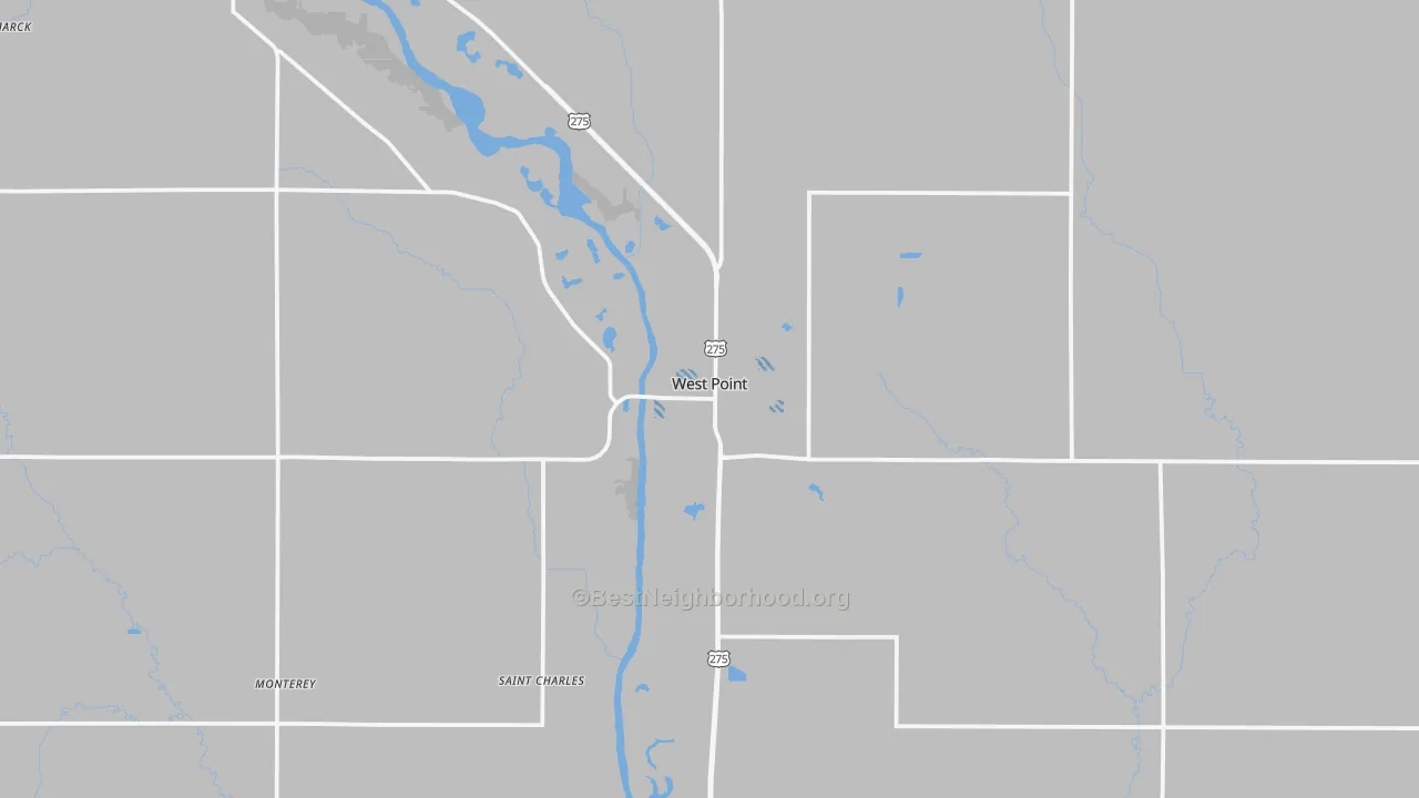 Transit Grade map of 68788, NE