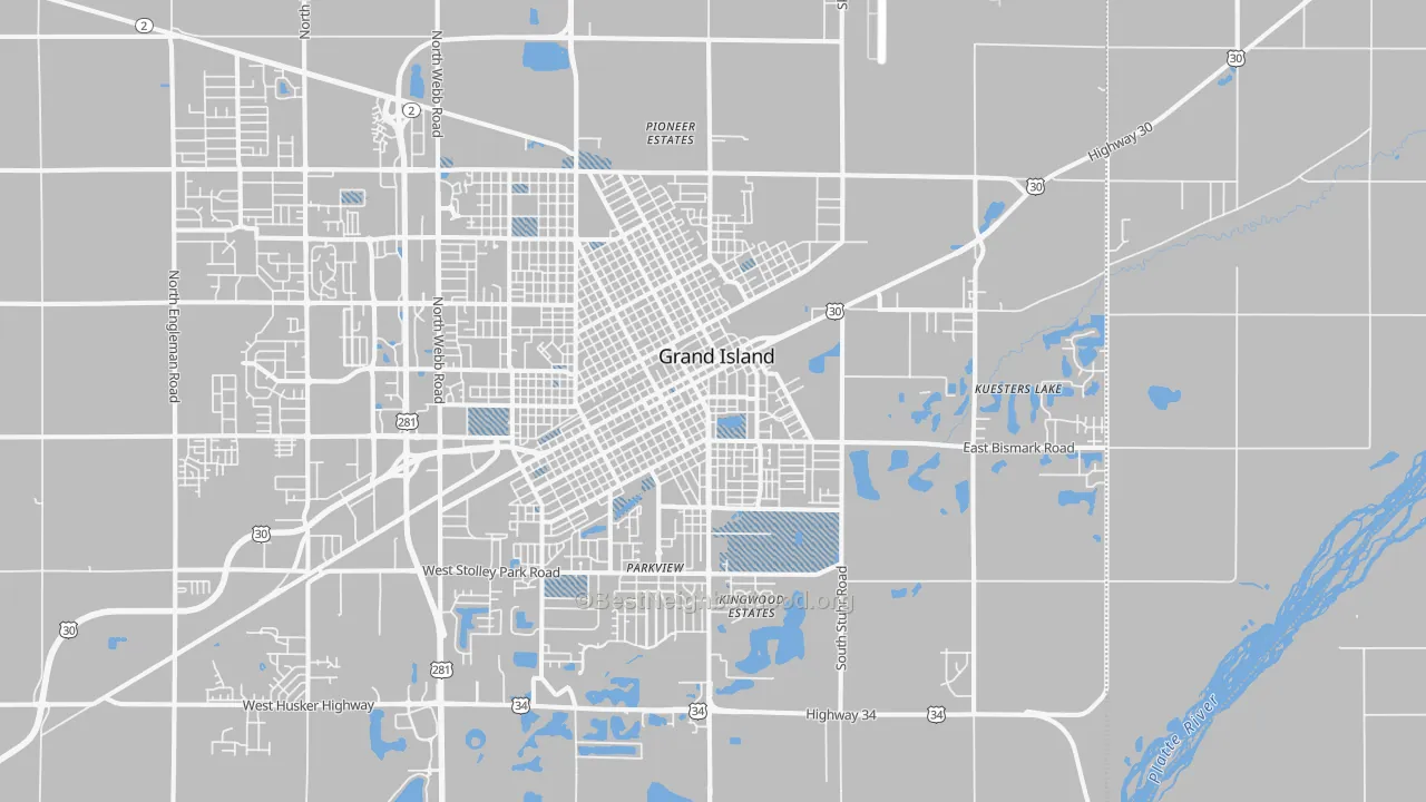Transit Grade map of 68801, NE