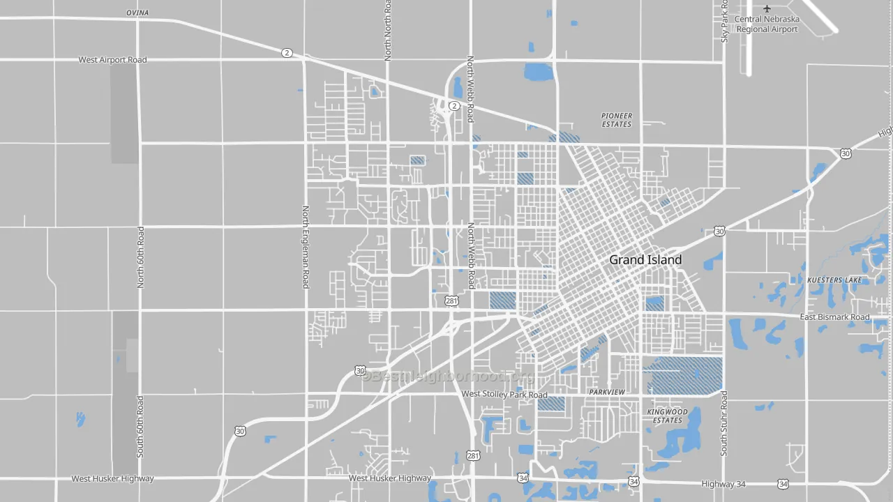 Transit Grade map of 68803, NE