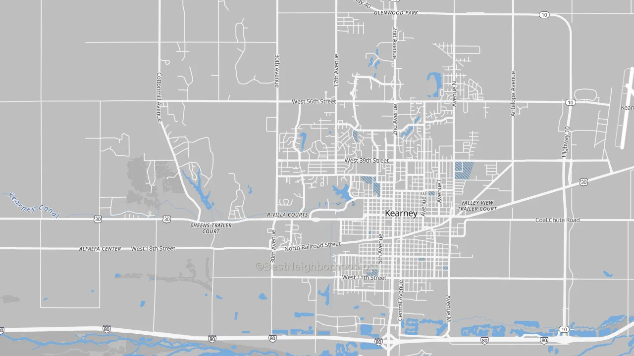 Transit Grade map of 68845, NE