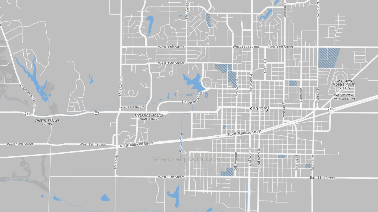 Transit Grade map of 68849, NE