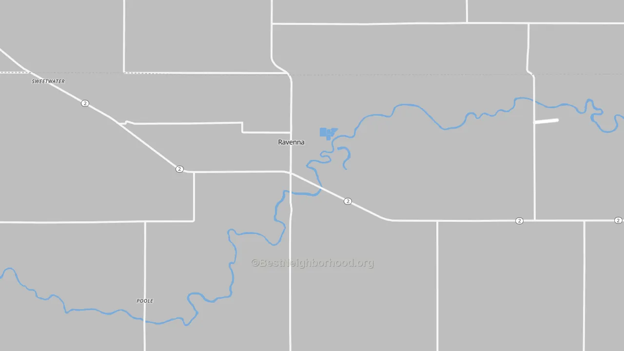 Transit Grade map of 68869, NE