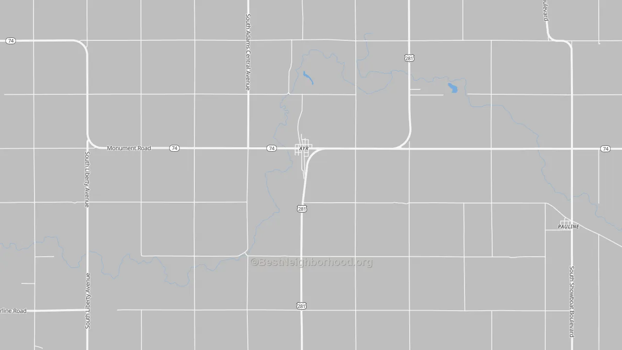 Transit Grade map of 68925, NE