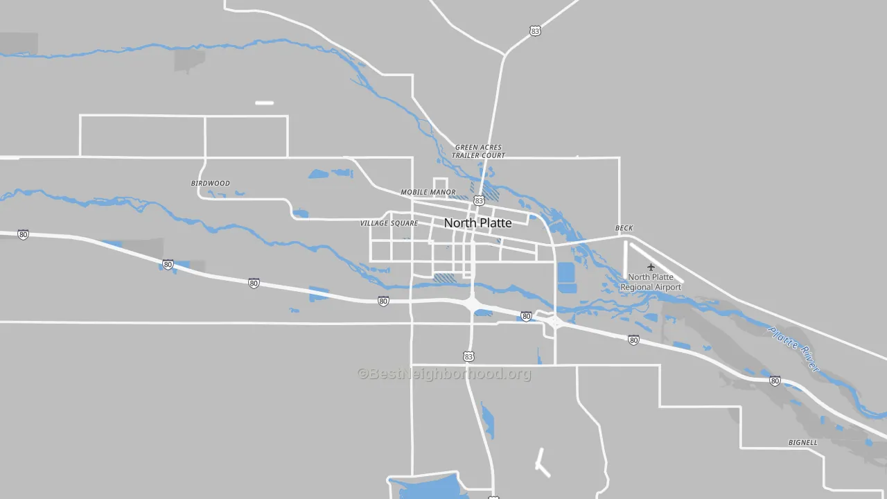 Transit Grade map of 69101, NE
