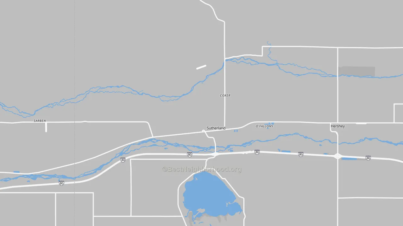 Transit Grade map of 69165, NE