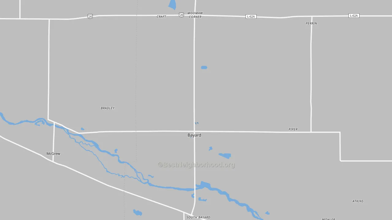 Transit Grade map of 69334, NE
