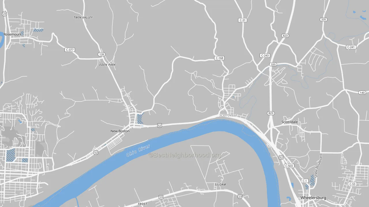 Transit Grade map of 6th Ward, Portsmouth, OH
