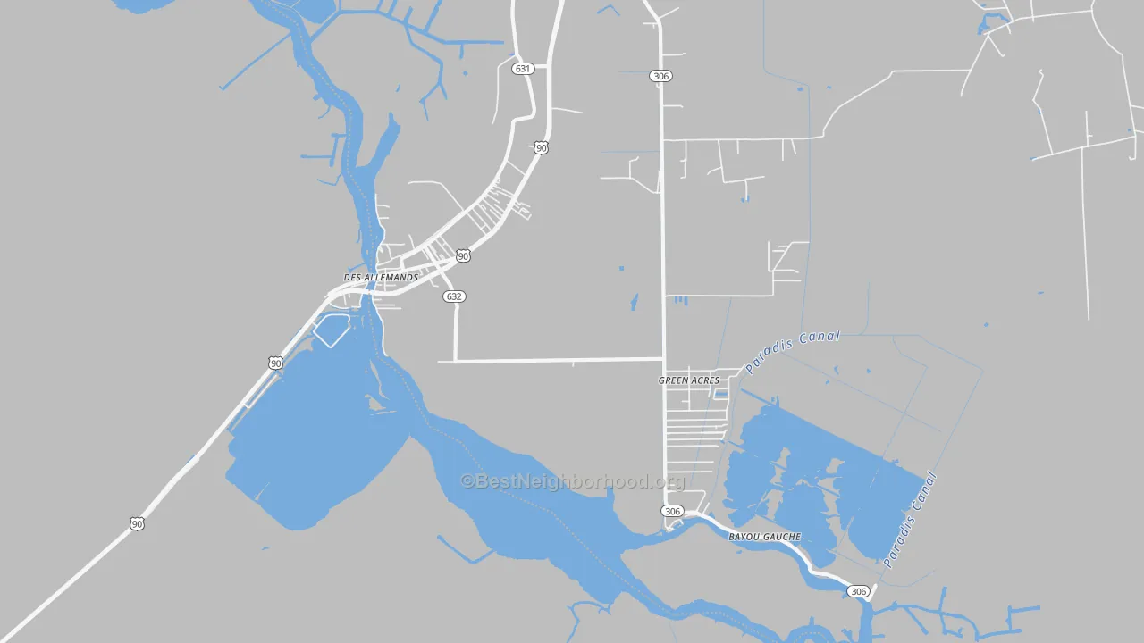 Transit Grade map of 70030, LA