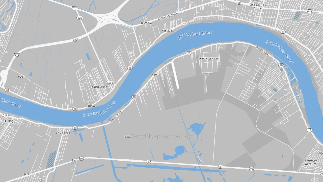 Transit Grade map of 70031, LA