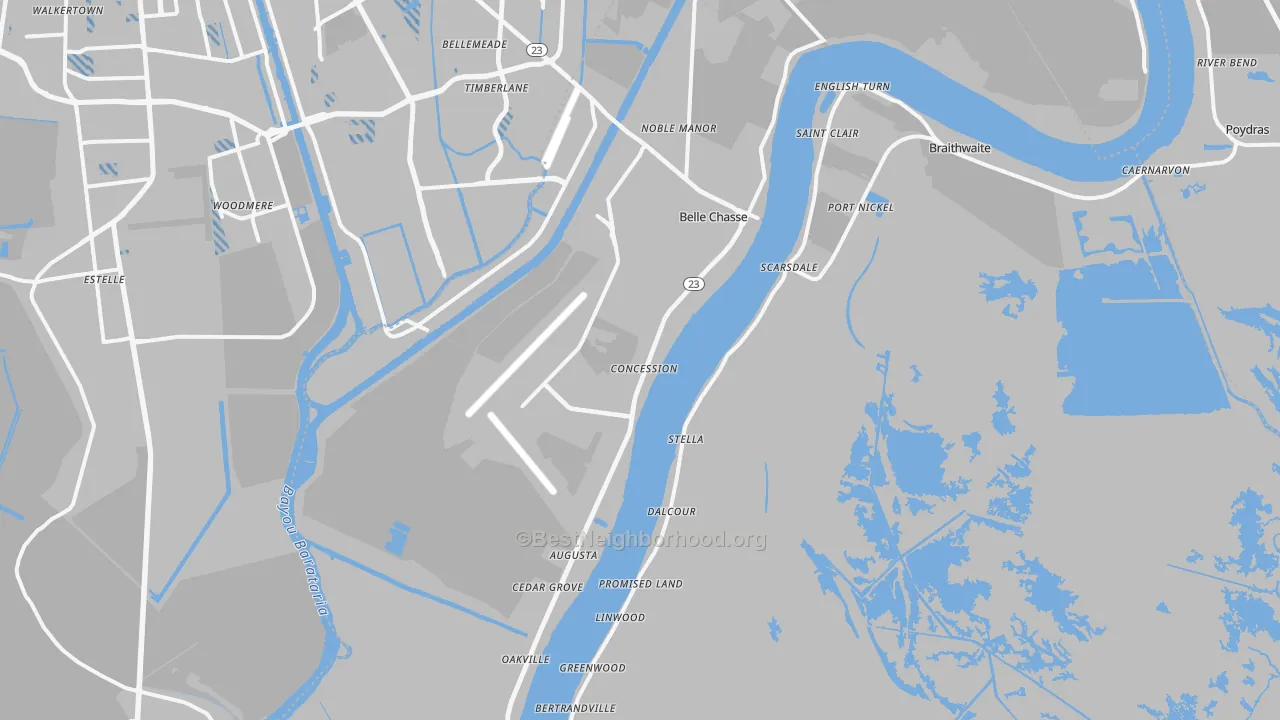 Transit Grade map of 70037, LA