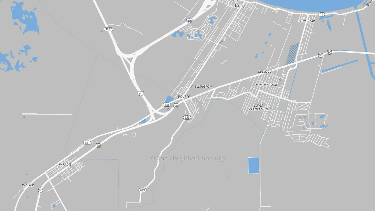 Transit Grade map of 70039, LA