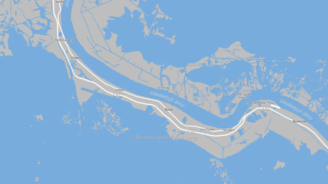 Transit Grade map of 70041, LA