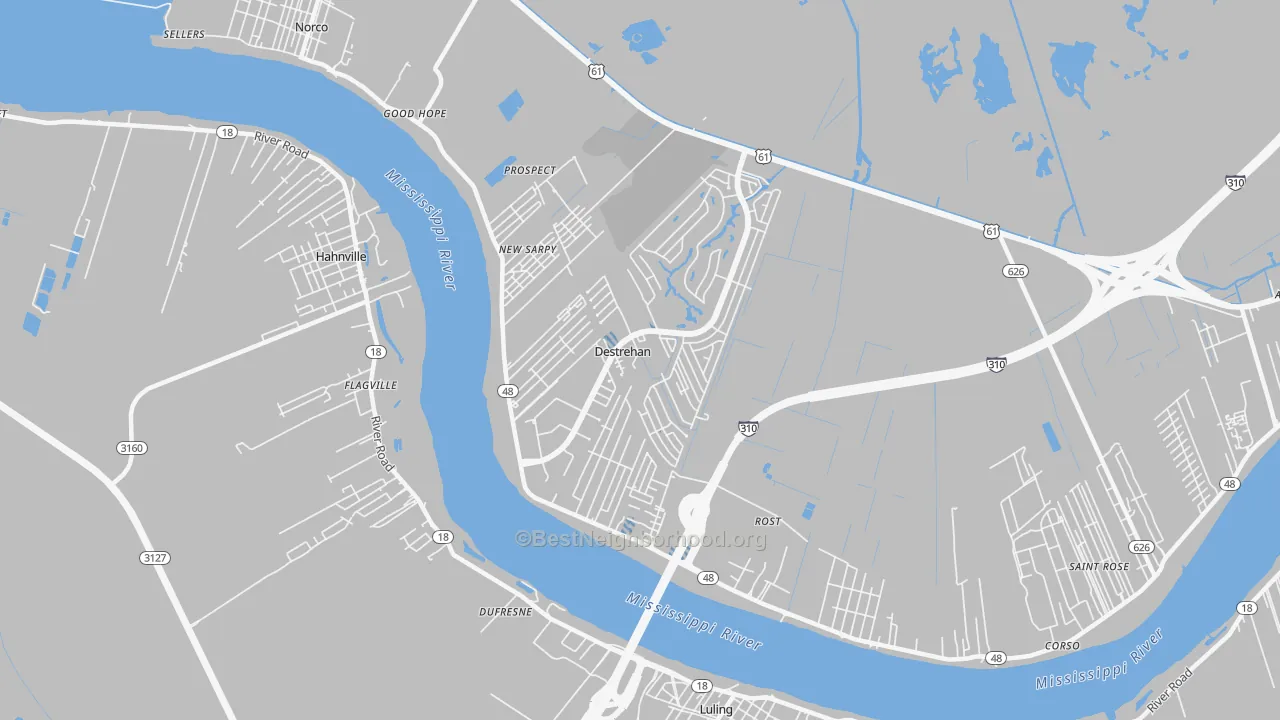 Transit Grade map of 70047, LA