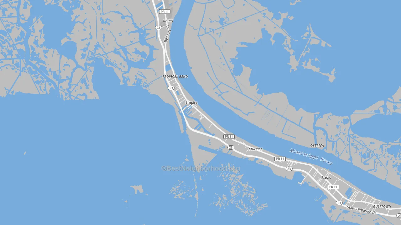 Transit Grade map of 70050, LA