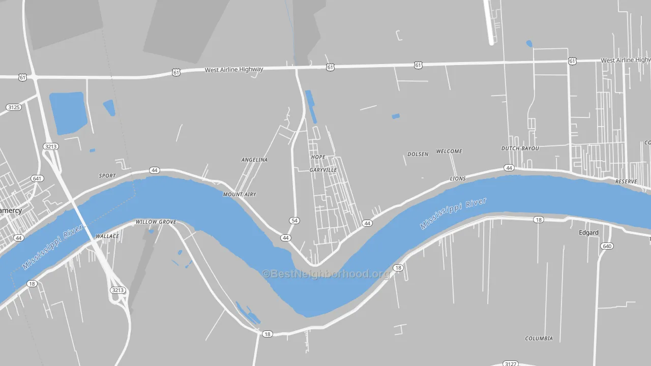Transit Grade map of 70051, LA