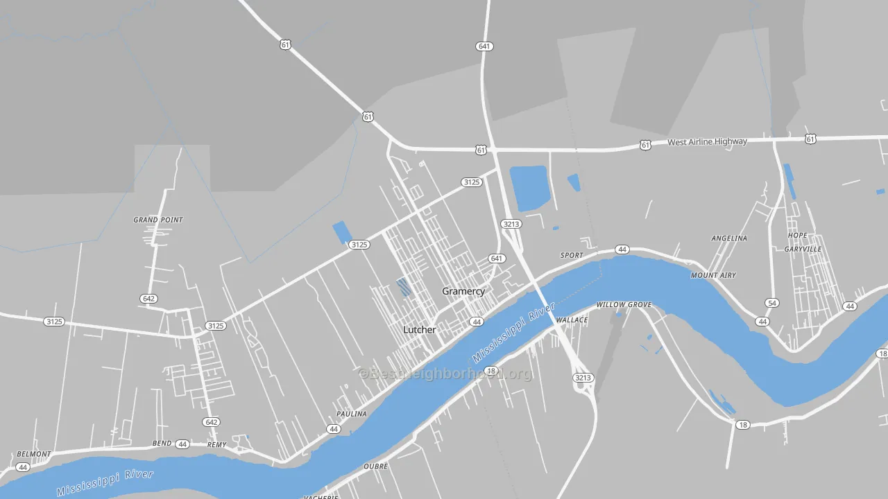 Transit Grade map of 70052, LA