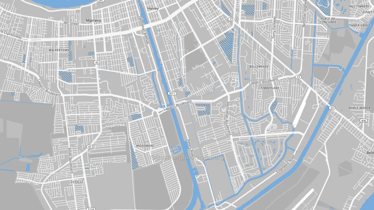 Transit Grade map of 70058, LA