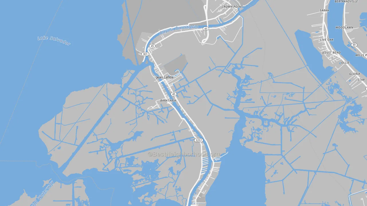 Transit Grade map of 70067, LA