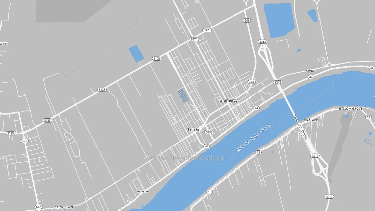 Transit Grade map of 70071, LA