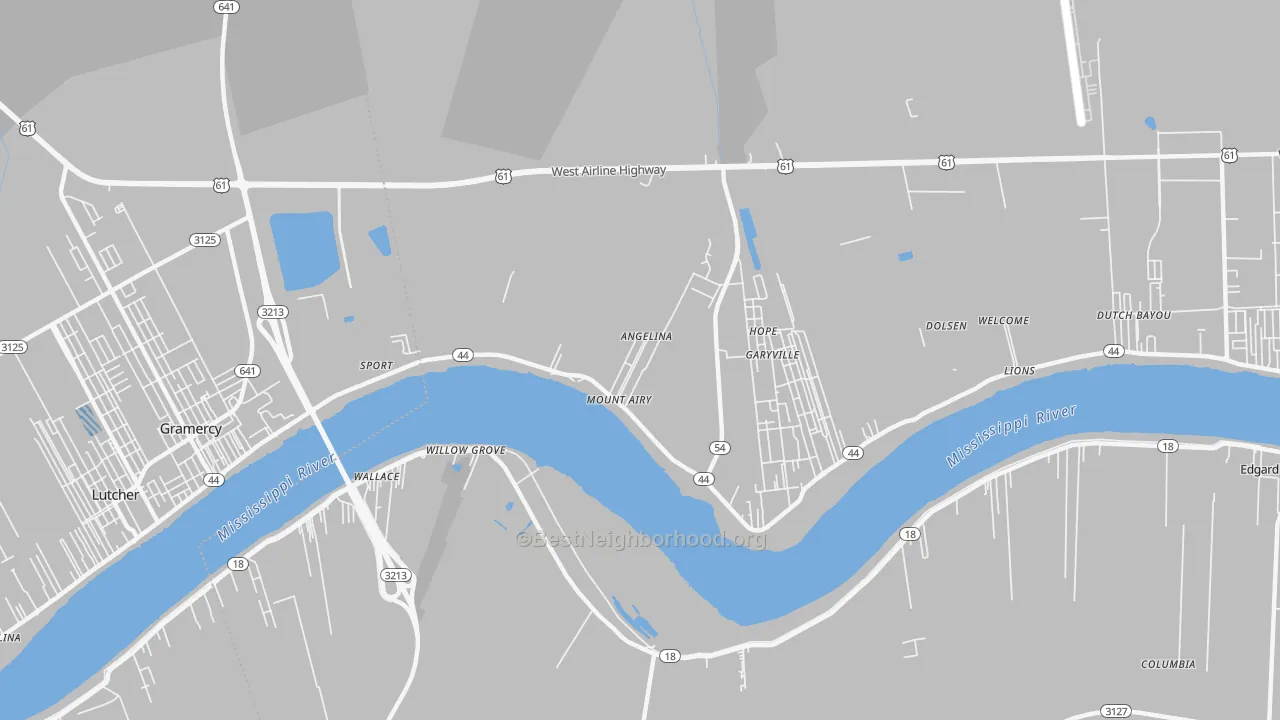 Transit Grade map of 70076, LA