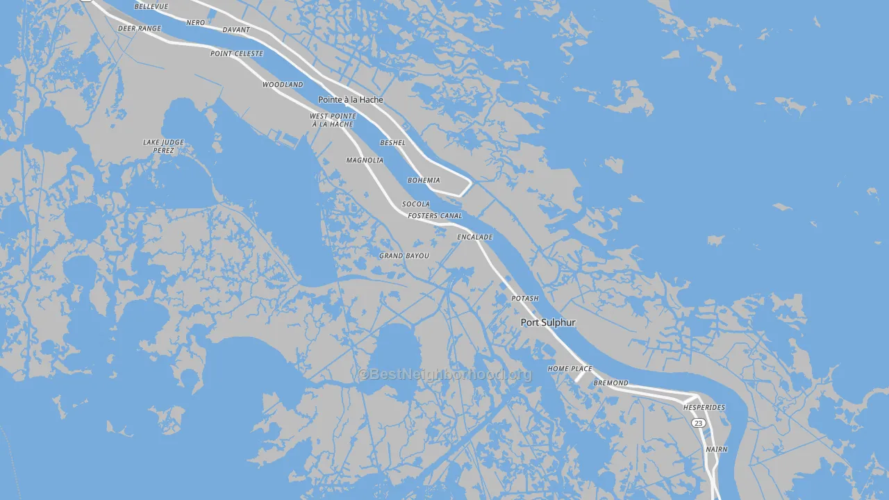 Transit Grade map of 70083, LA