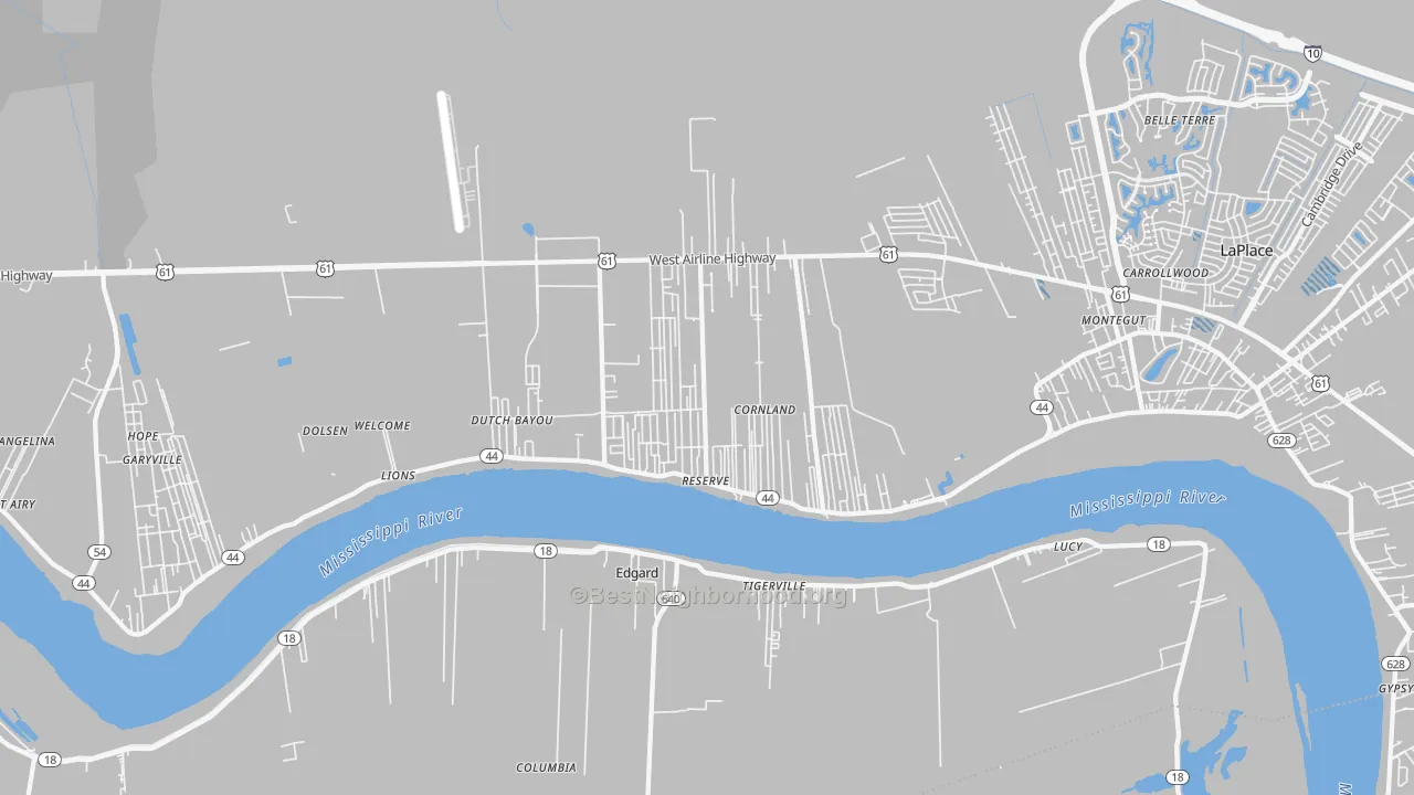 Transit Grade map of 70084, LA