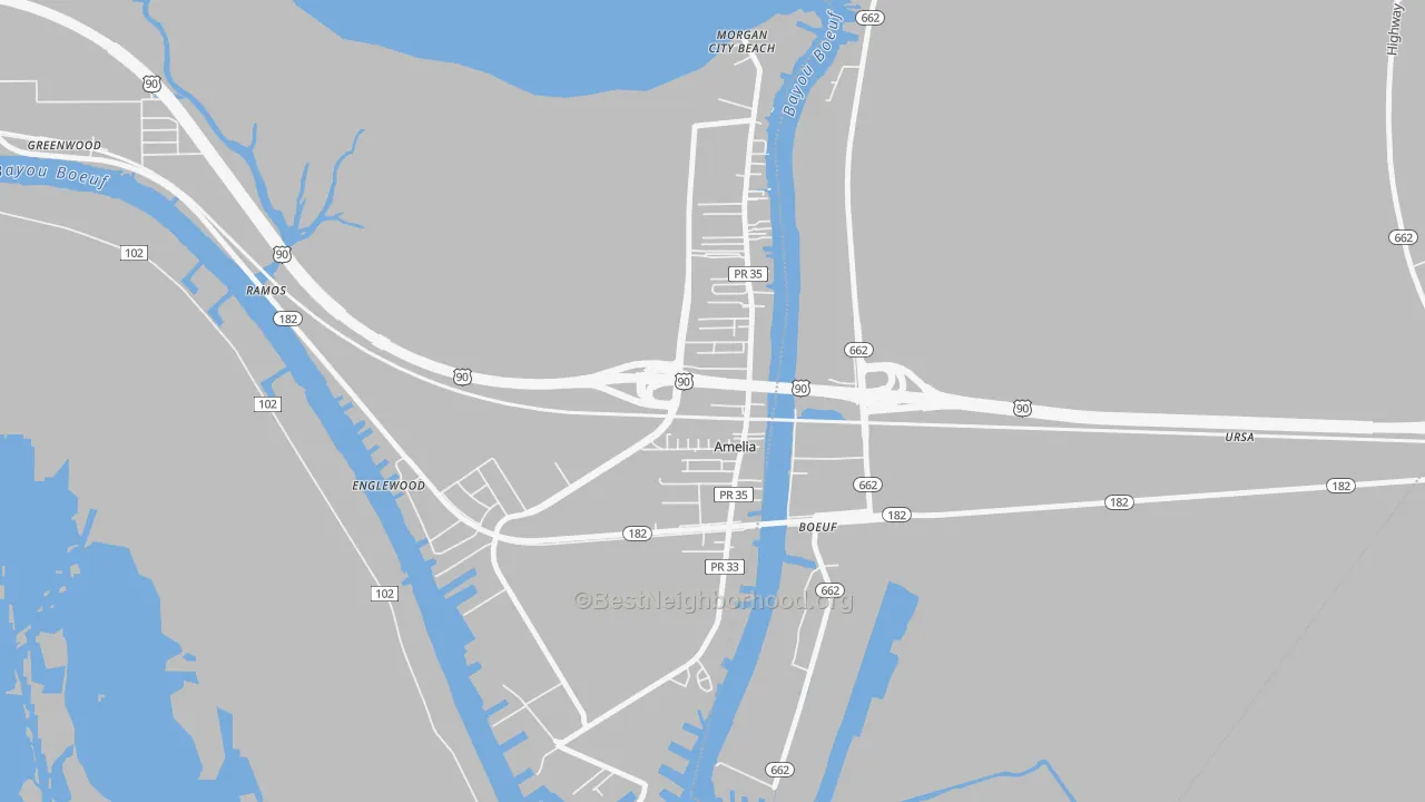 Transit Grade map of 70340, LA