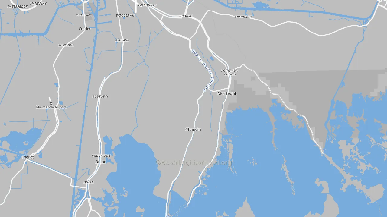 Transit Grade map of 70344, LA